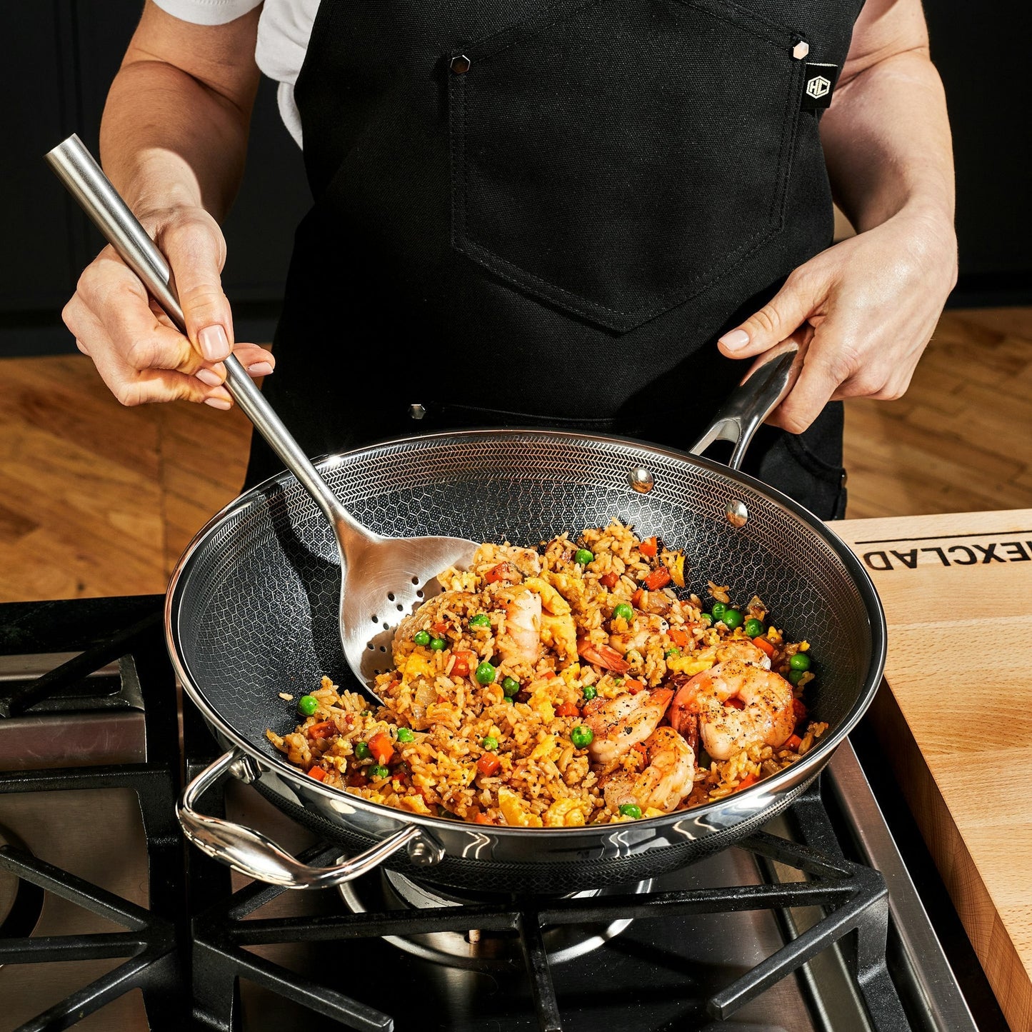 13 pc HexClad Hybrid Cookware Set with Lids