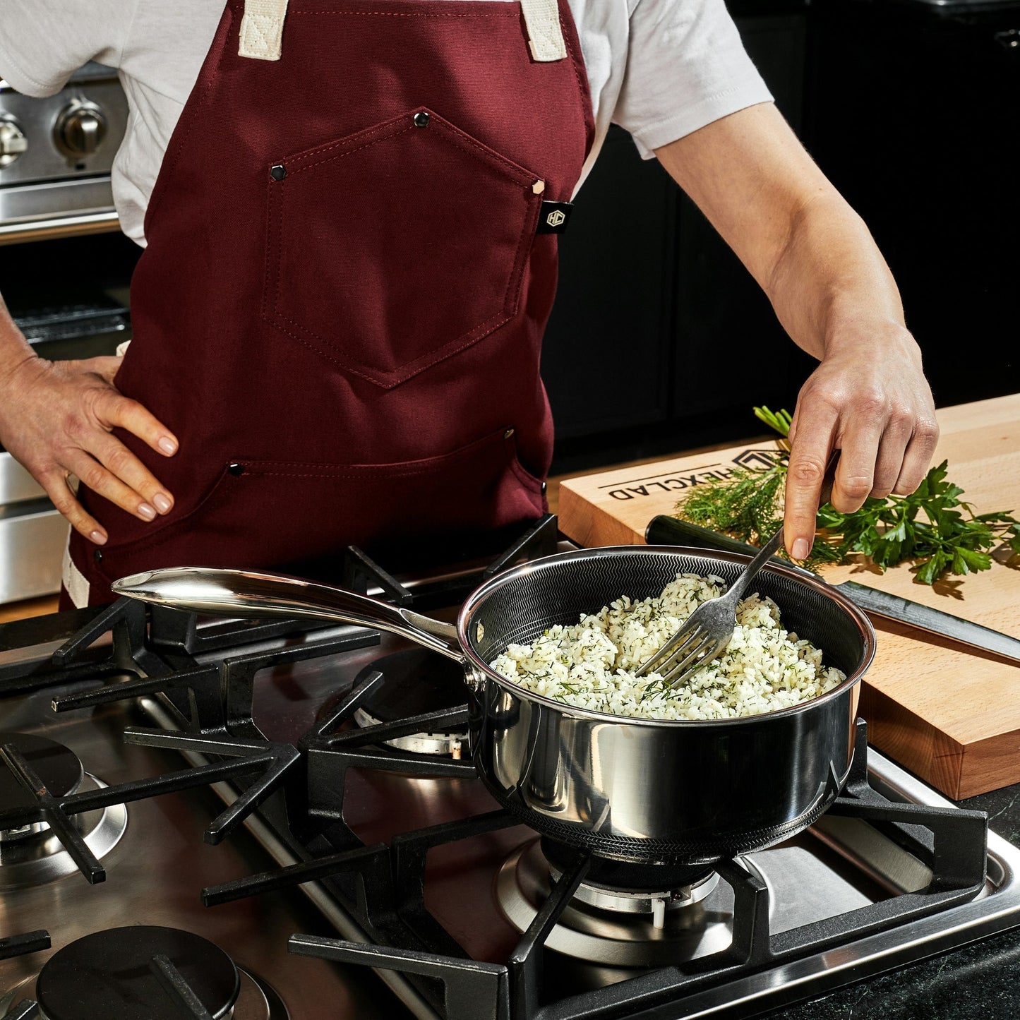 13 pc HexClad Hybrid Cookware Set with Lids
