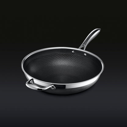 13 pc HexClad Hybrid Cookware Set with Lids
