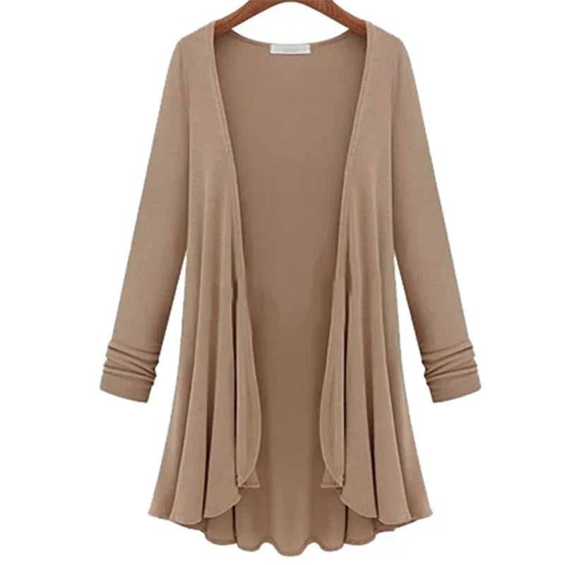 Ladies' knitted cardigan with ruffles – Chiara