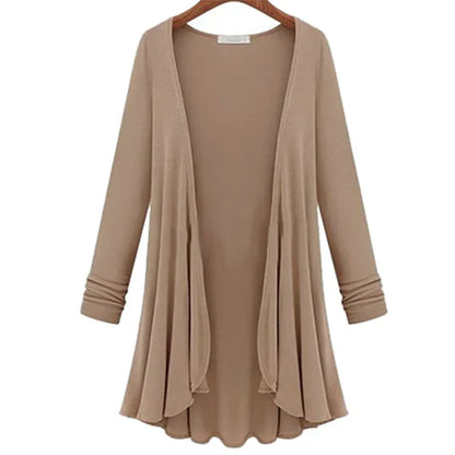 Ladies' knitted cardigan with ruffles – Chiara