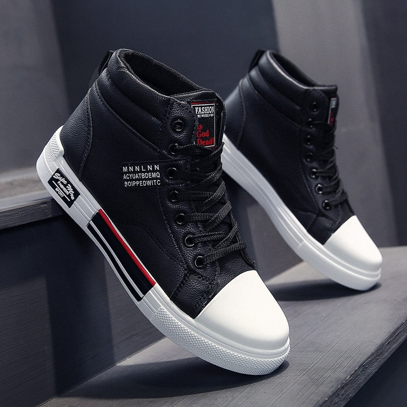 High-Top Men's Trainer With Lace-Up Fastening - Dallas