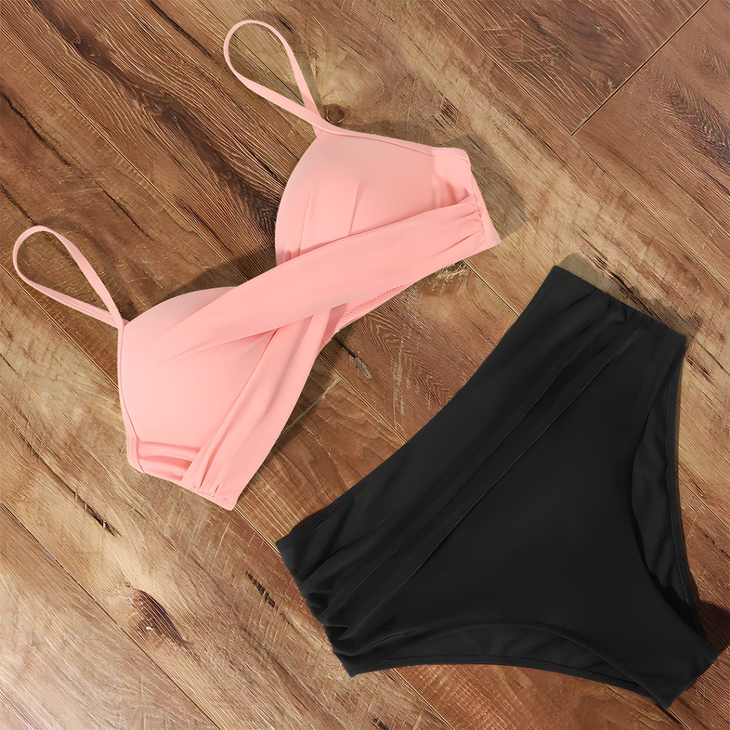 High-Waist Twist-Front Bikini Set - Patti