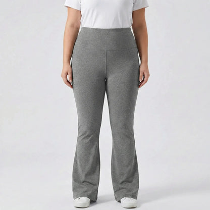High-Waisted Flare Bootleg Plus Size Leggings - Joann