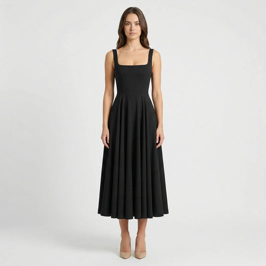 High-Waisted Midi Dress - Sofie
