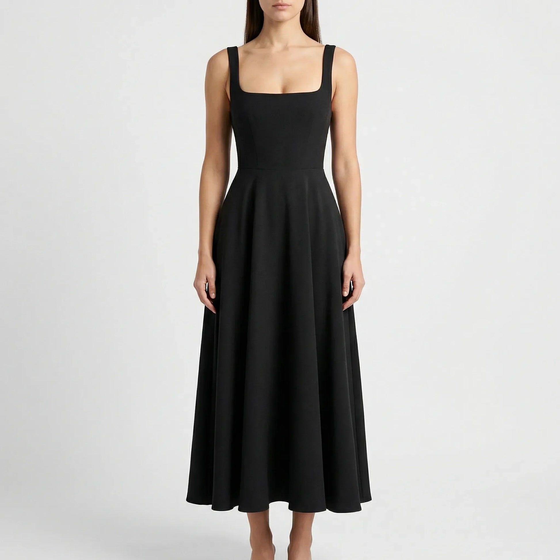 High-Waisted Midi Dress - Sofie