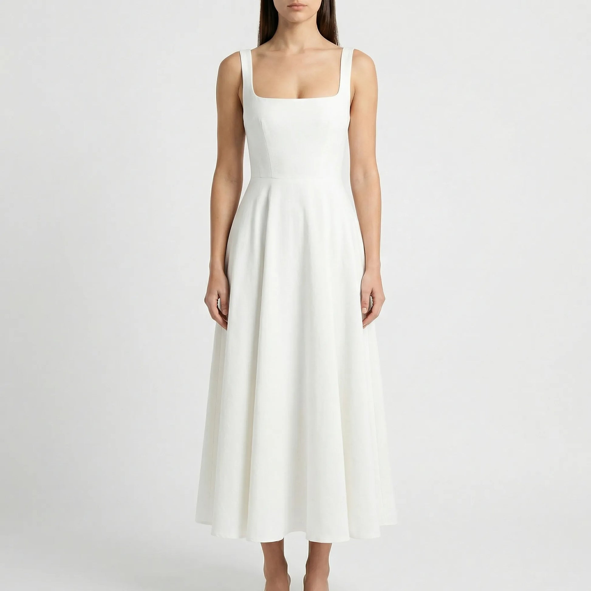 High-Waisted Midi Dress - Sofie