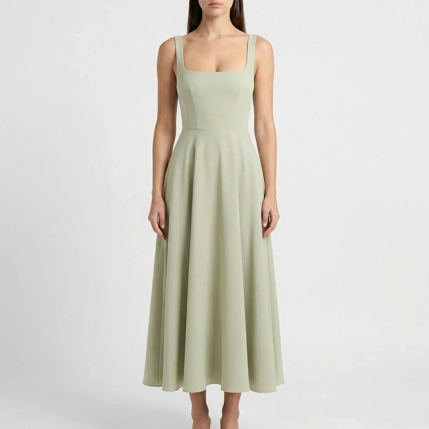 High-Waisted Midi Dress - Sofie