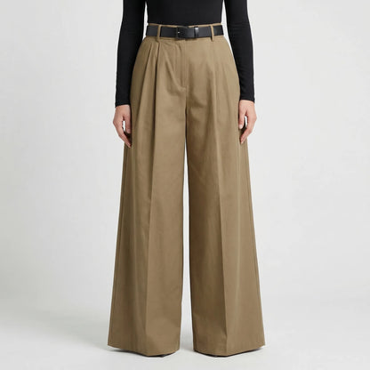 High-Waisted Wide-Leg Palazzo Trousers - Jane