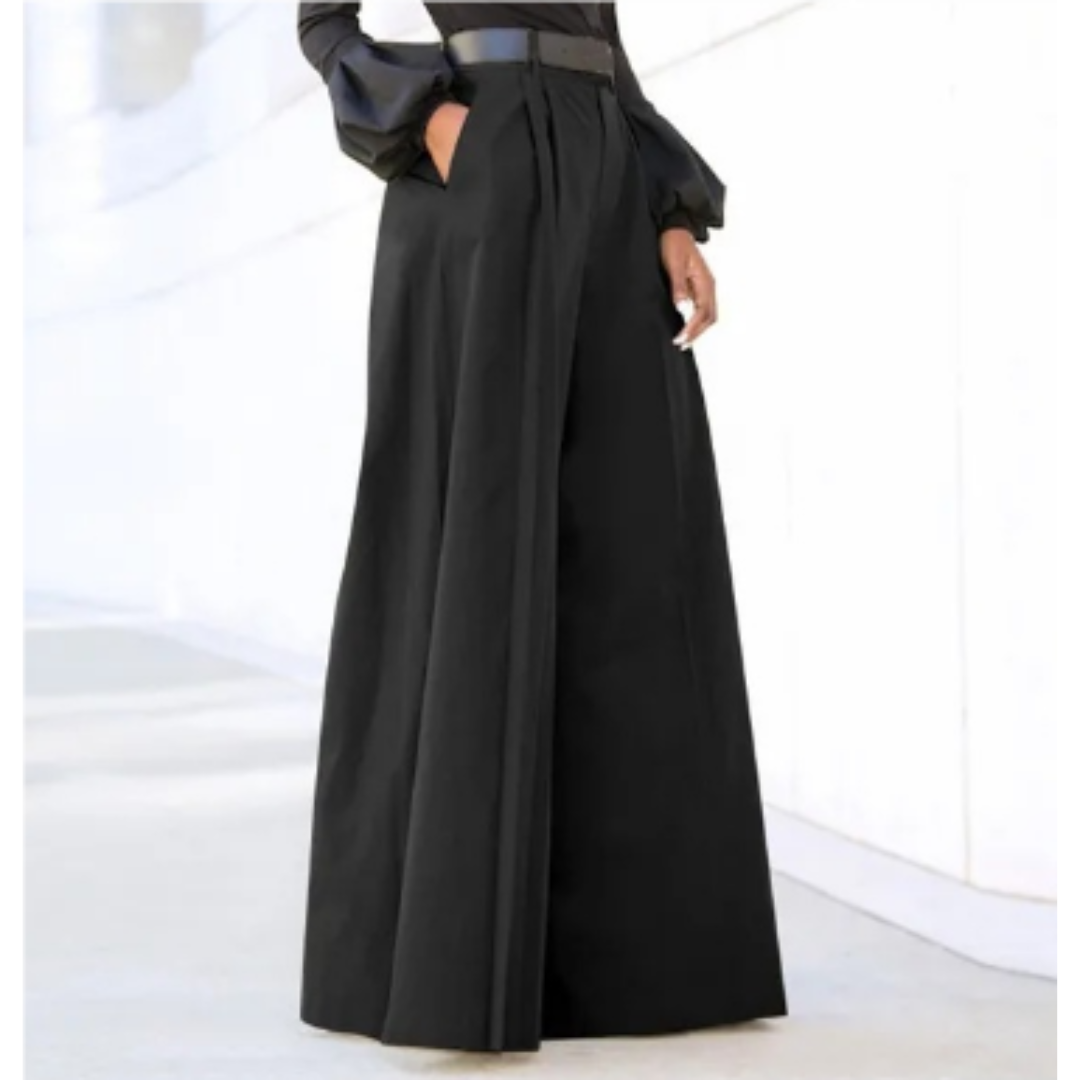 High-Waisted Wide-Leg Palazzo Trousers - Jane