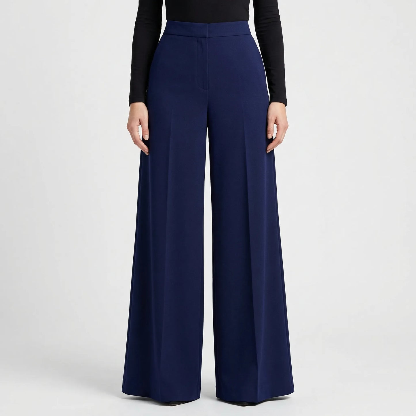 High-Waisted Wide-Leg Palazzo Trousers - Jane