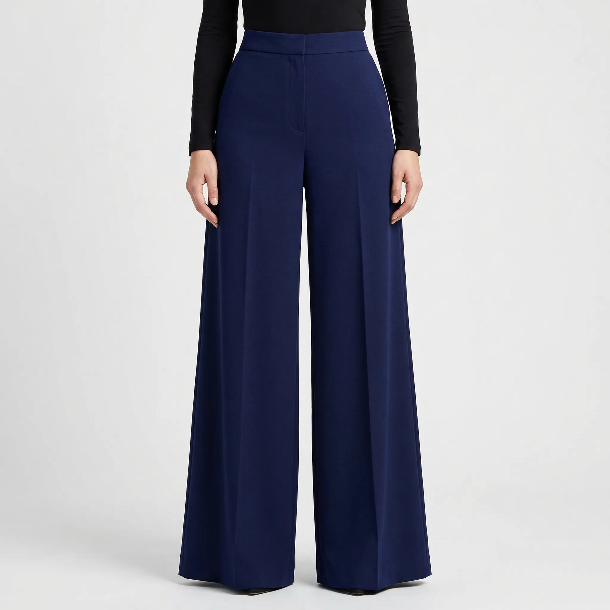 High-Waisted Wide-Leg Palazzo Trousers - Jane