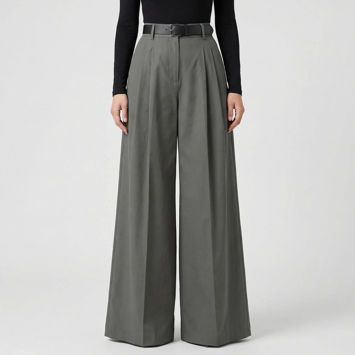 High-Waisted Wide-Leg Palazzo Trousers - Jane