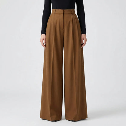 High-Waisted Wide-Leg Palazzo Trousers - Jane