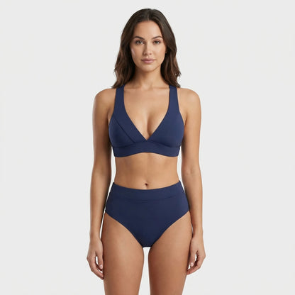 High-Waisted Wrap-Top Bikini Set - Meghan