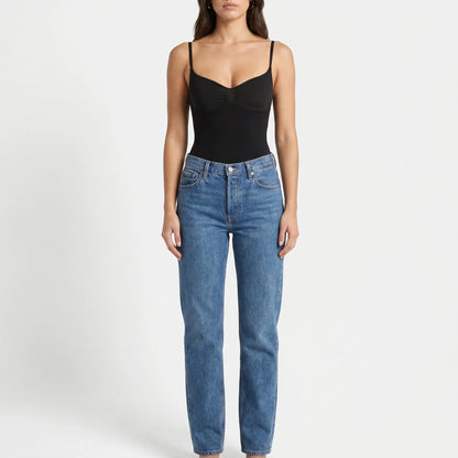 High Cut Sleeveless Bodysuit - Joyce