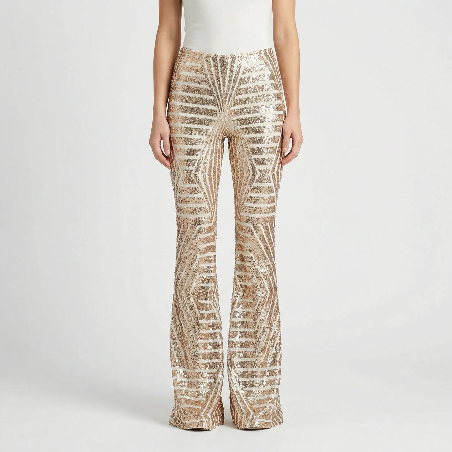 High Waist Sequin Trousers - Mayra