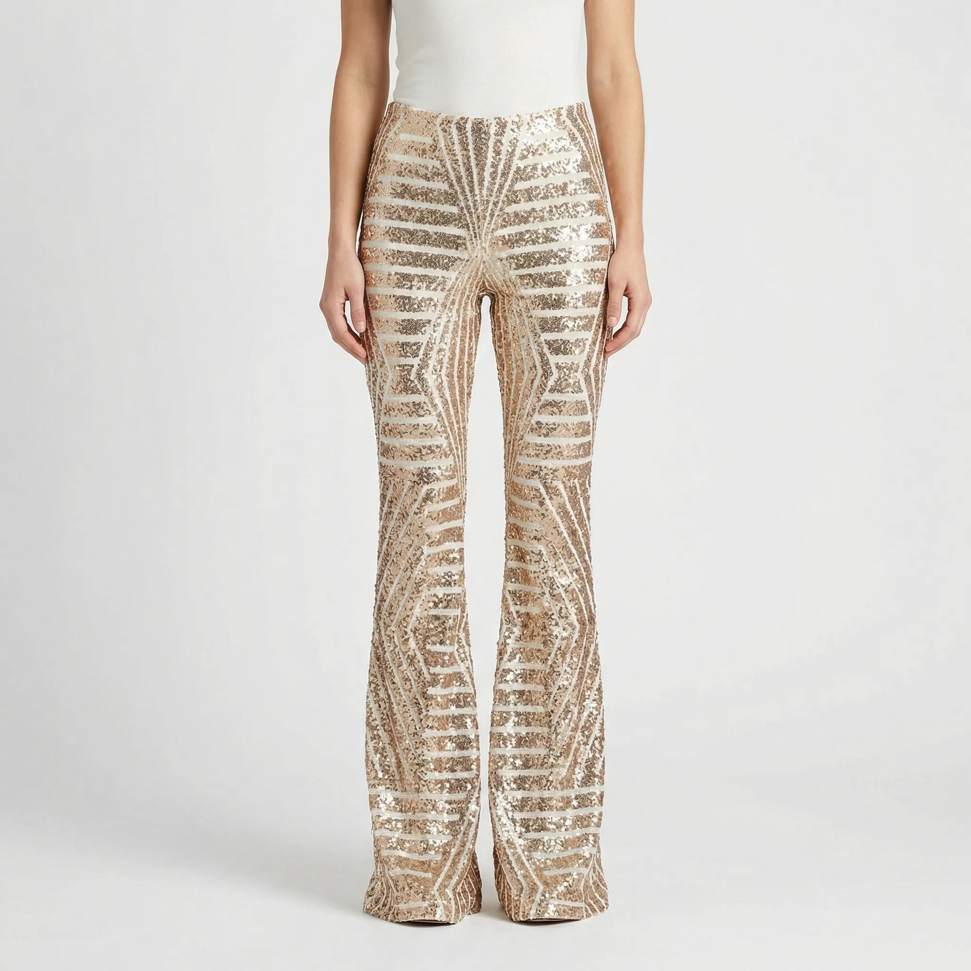High Waist Sequin Trousers - Mayra