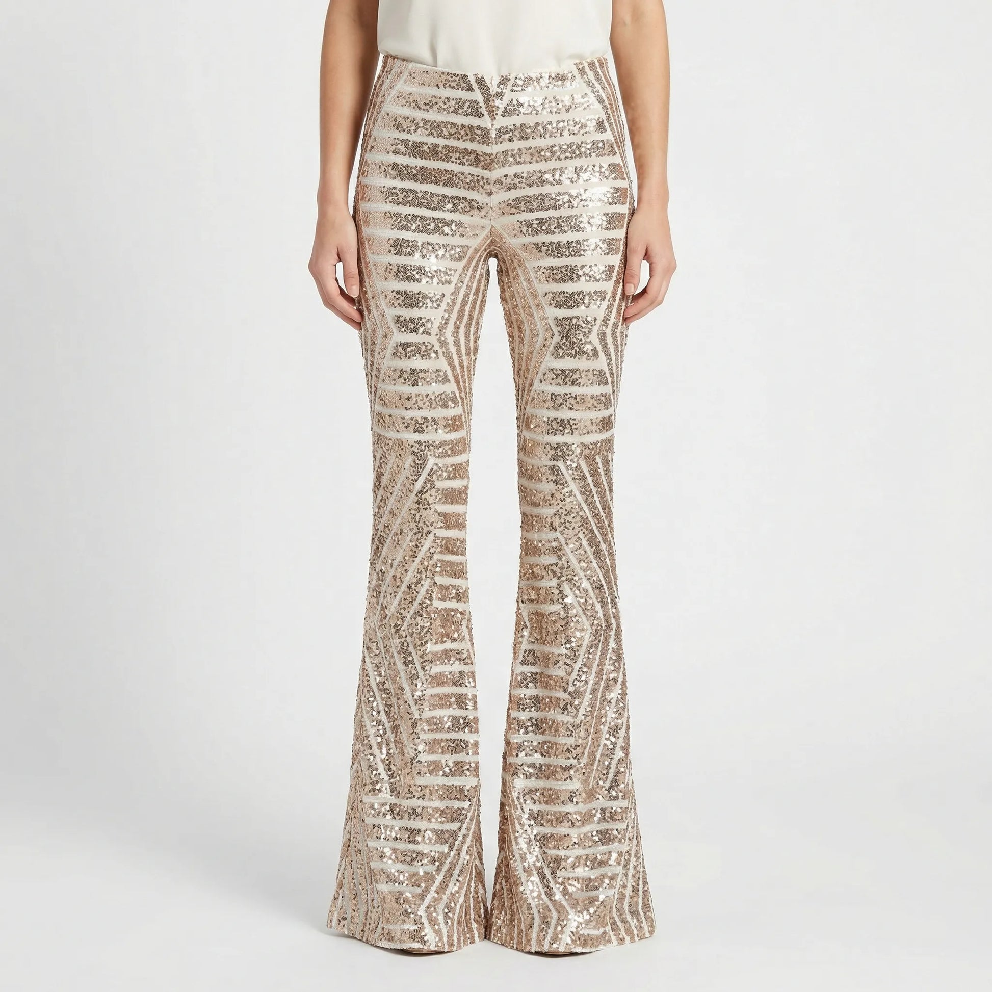 High Waist Sequin Trousers - Mayra