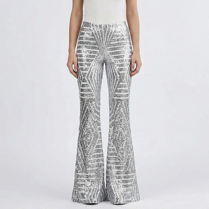 High Waist Sequin Trousers - Mayra