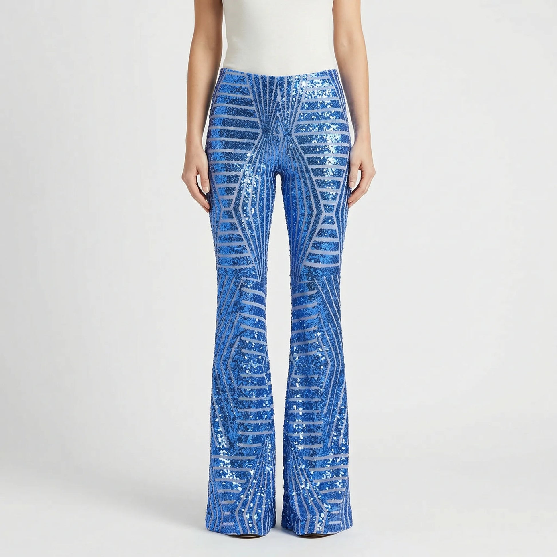 High Waist Sequin Trousers - Mayra