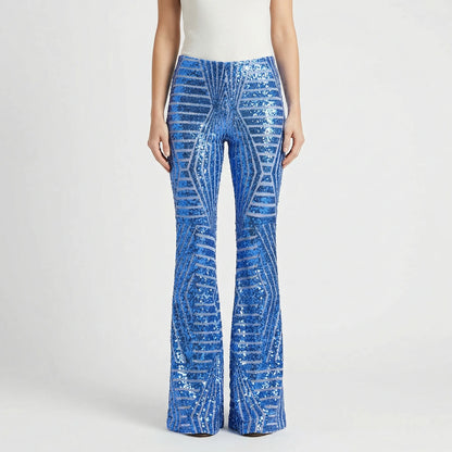 High Waist Sequin Trousers - Mayra