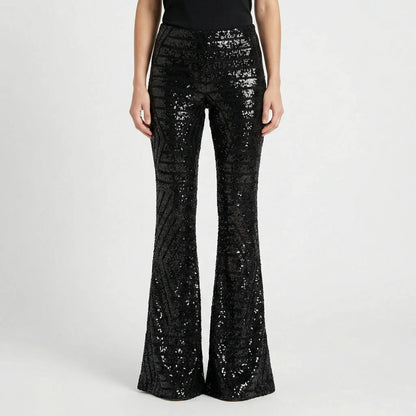 High Waist Sequin Trousers - Mayra