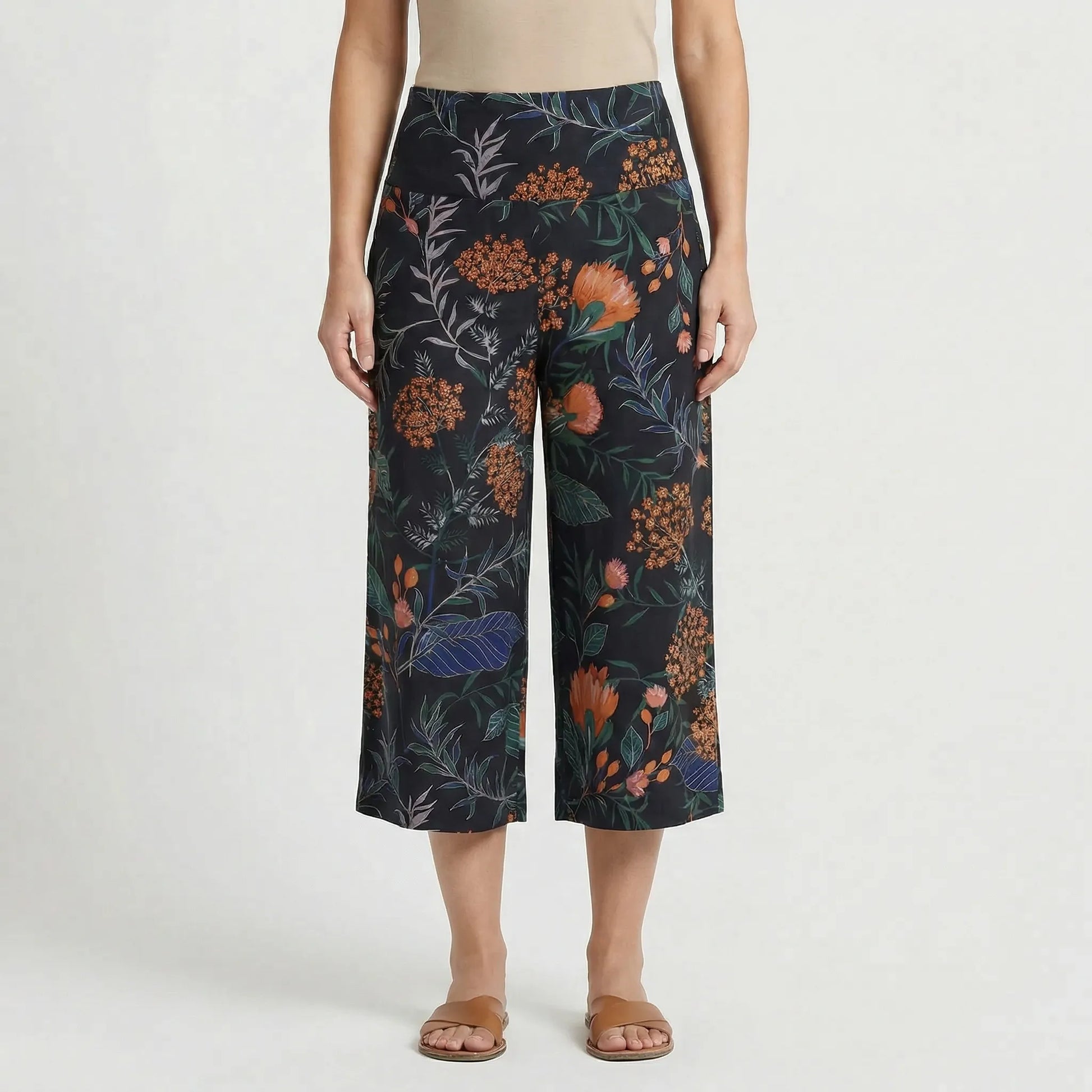 High Waist Wide Leg Trousers - Amina