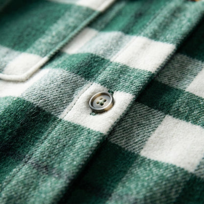 Hip-Length Checked Shirt Jacket - Michelle
