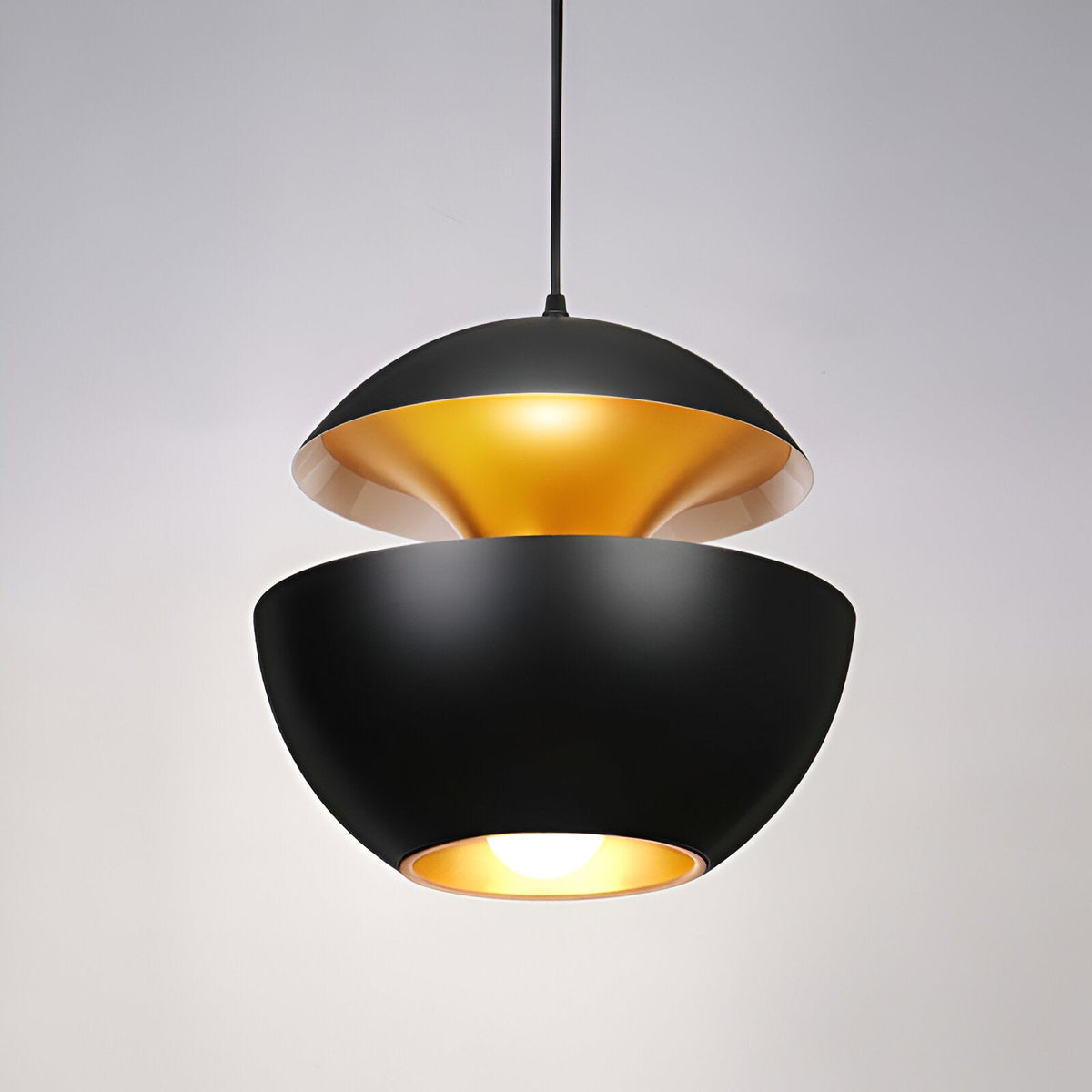 AppleGlow Pendant Light - Artistic E27 Fixture in Black & White 18