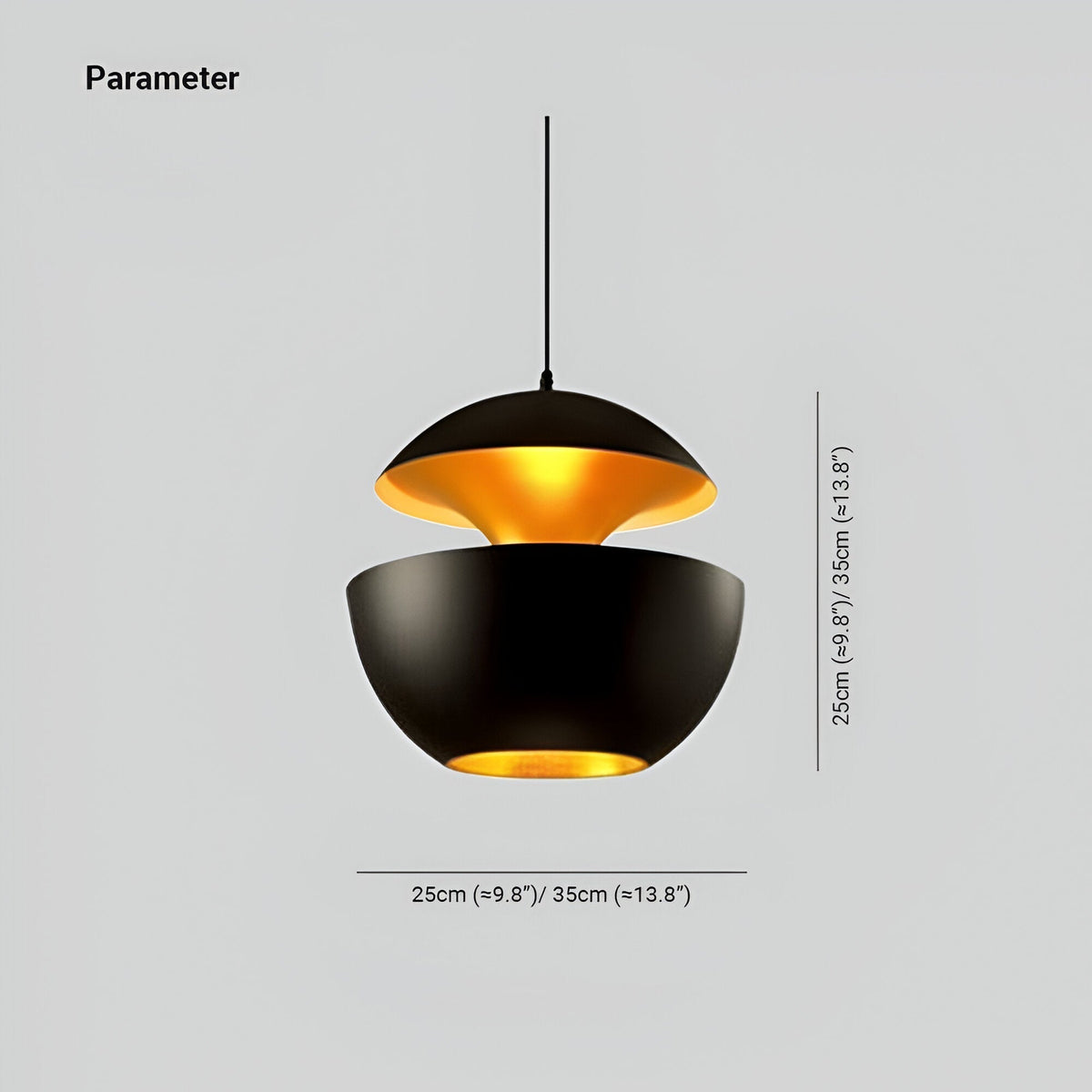 AppleGlow Pendant Light - Artistic E27 Fixture in Black & White 19