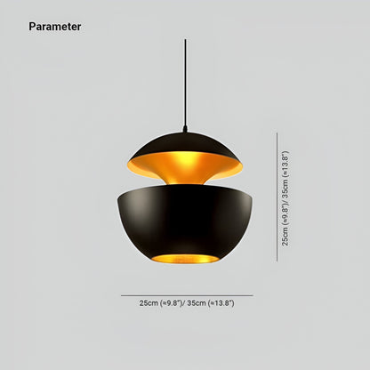 AppleGlow Pendant Light - Artistic E27 Fixture in Black & White 19