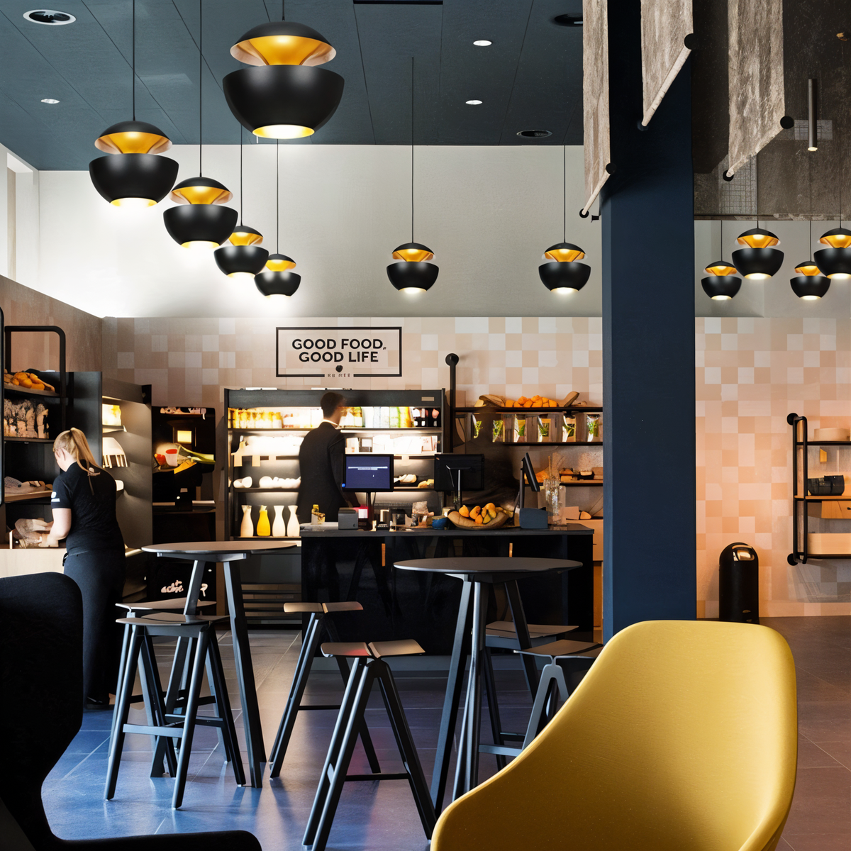 AppleGlow Pendant Light - Artistic E27 Fixture in Black & White 4