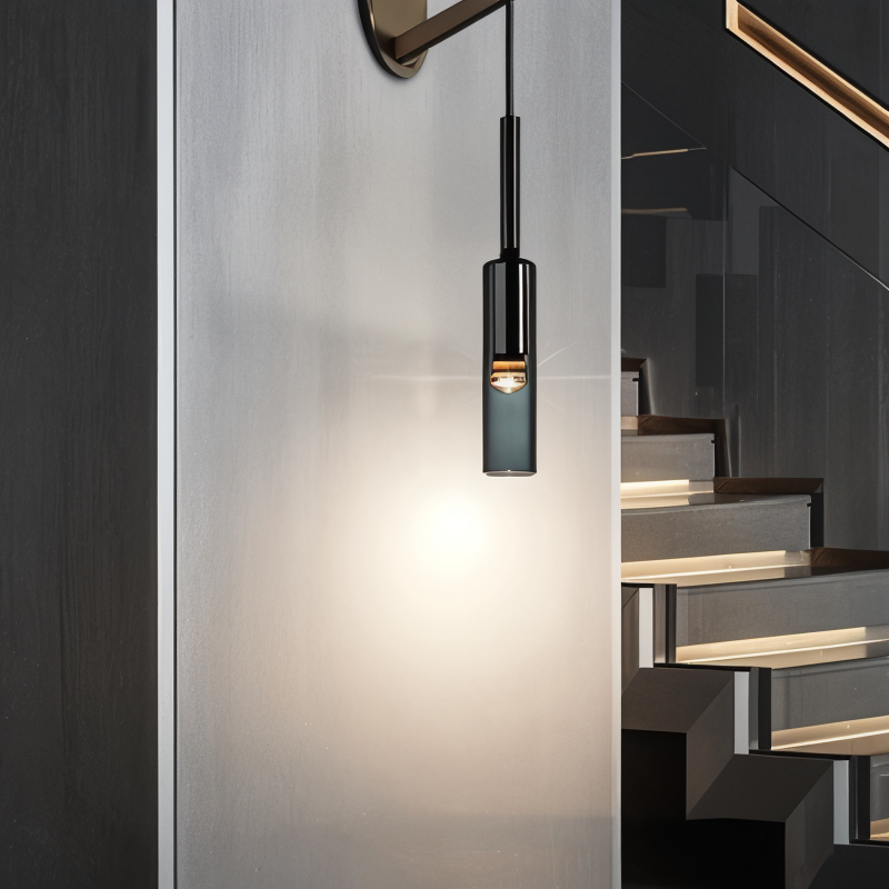 Minimalist Wall Lamp with Smoke Glass - Orvane