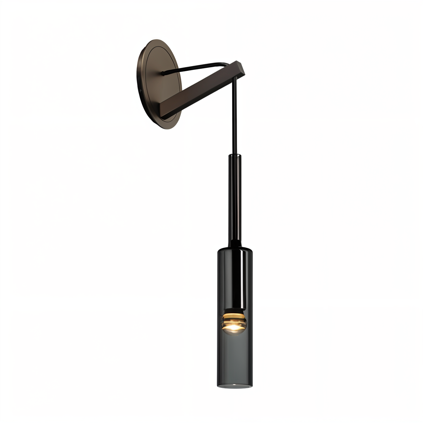 Minimalist Wall Lamp with Smoke Glass - Orvane