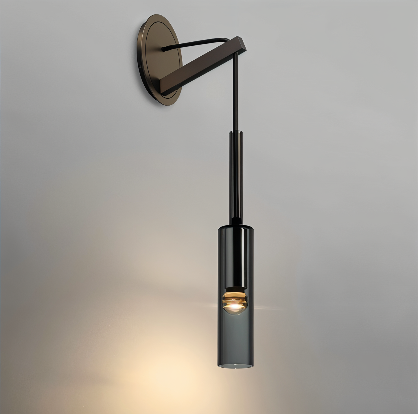 Minimalist Wall Lamp with Smoke Glass - Orvane
