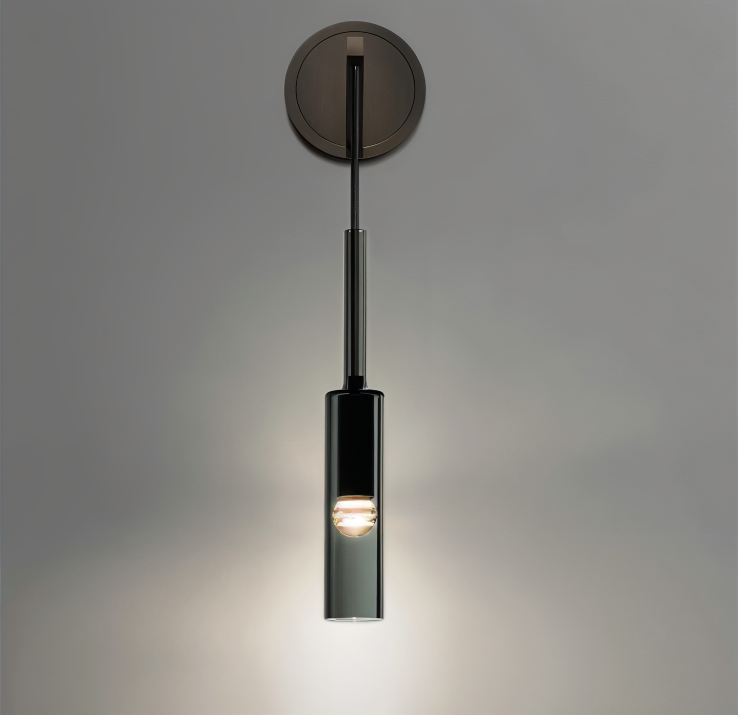 Minimalist Wall Lamp with Smoke Glass - Orvane