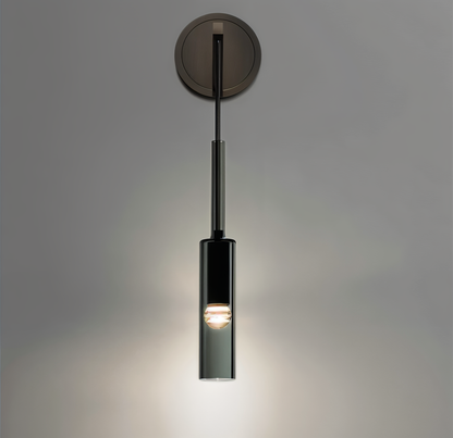 Minimalist Wall Lamp with Smoke Glass - Orvane
