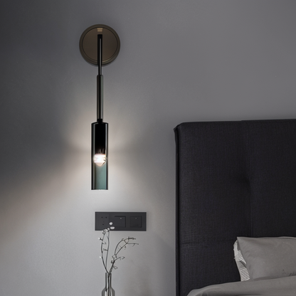 Minimalist Wall Lamp with Smoke Glass - Orvane