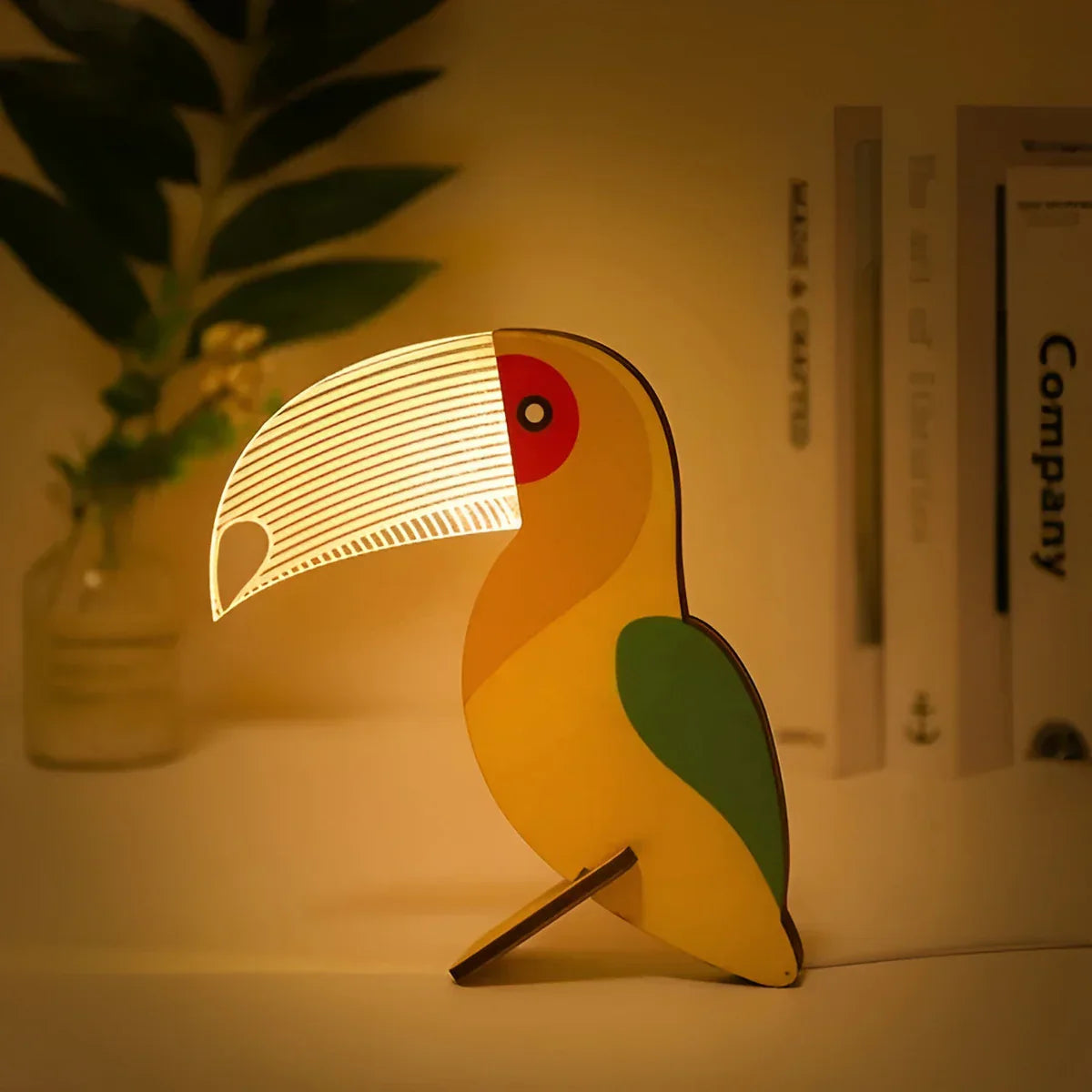 Wooden Animal Table Lamp - WildGlow