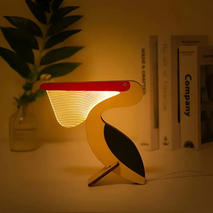 Wooden Animal Table Lamp - WildGlow