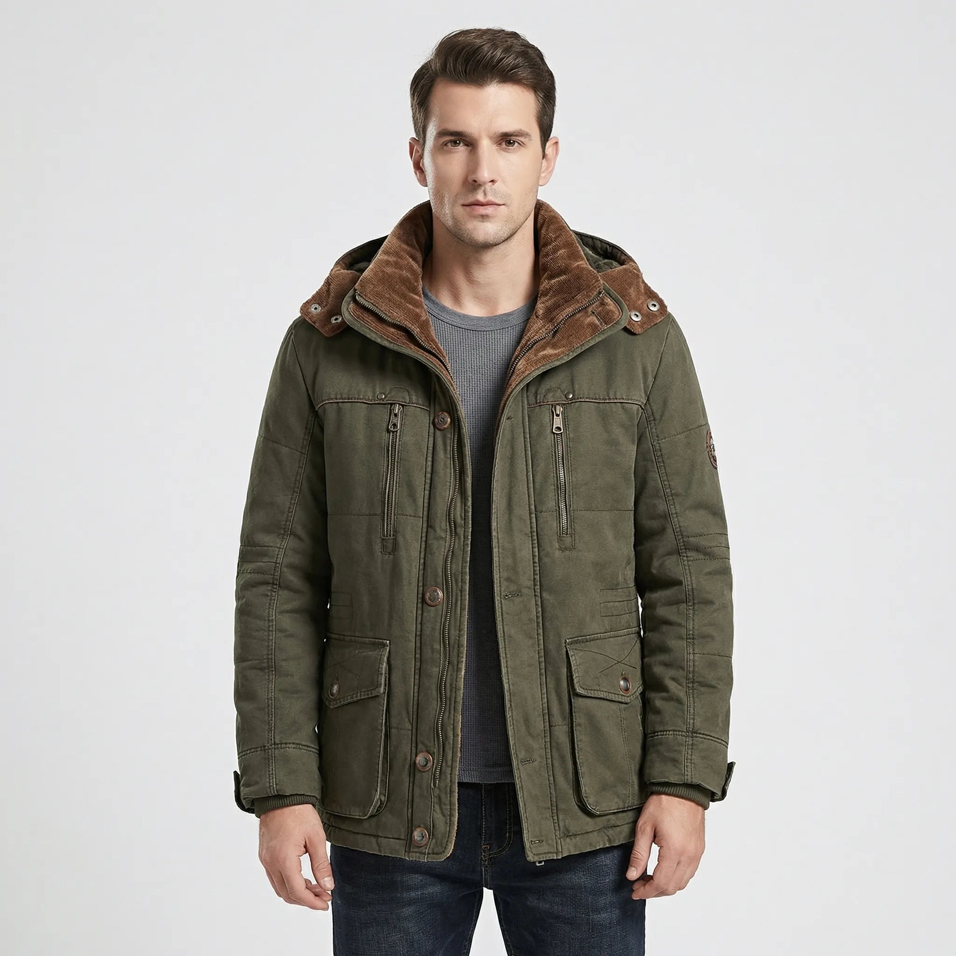 Hooded Fleece-Lined Winter Jacket - Jimmy