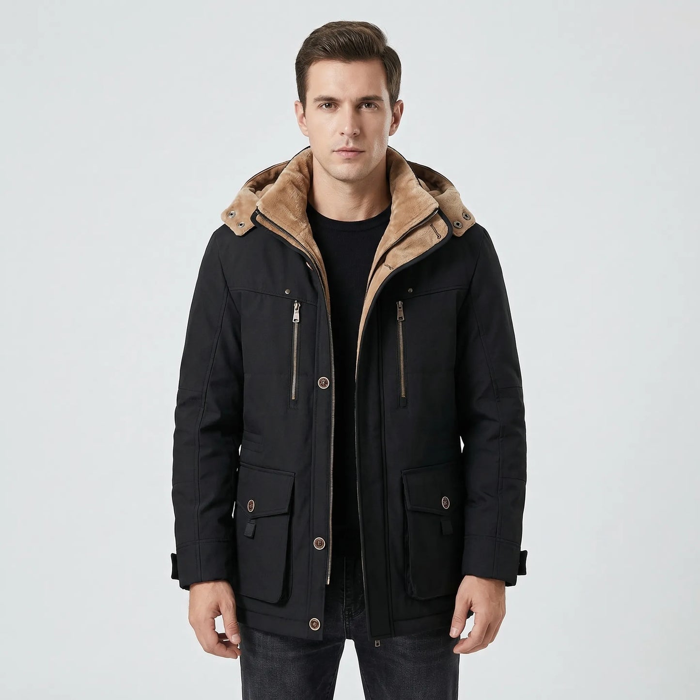 Hooded Fleece-Lined Winter Jacket - Jimmy