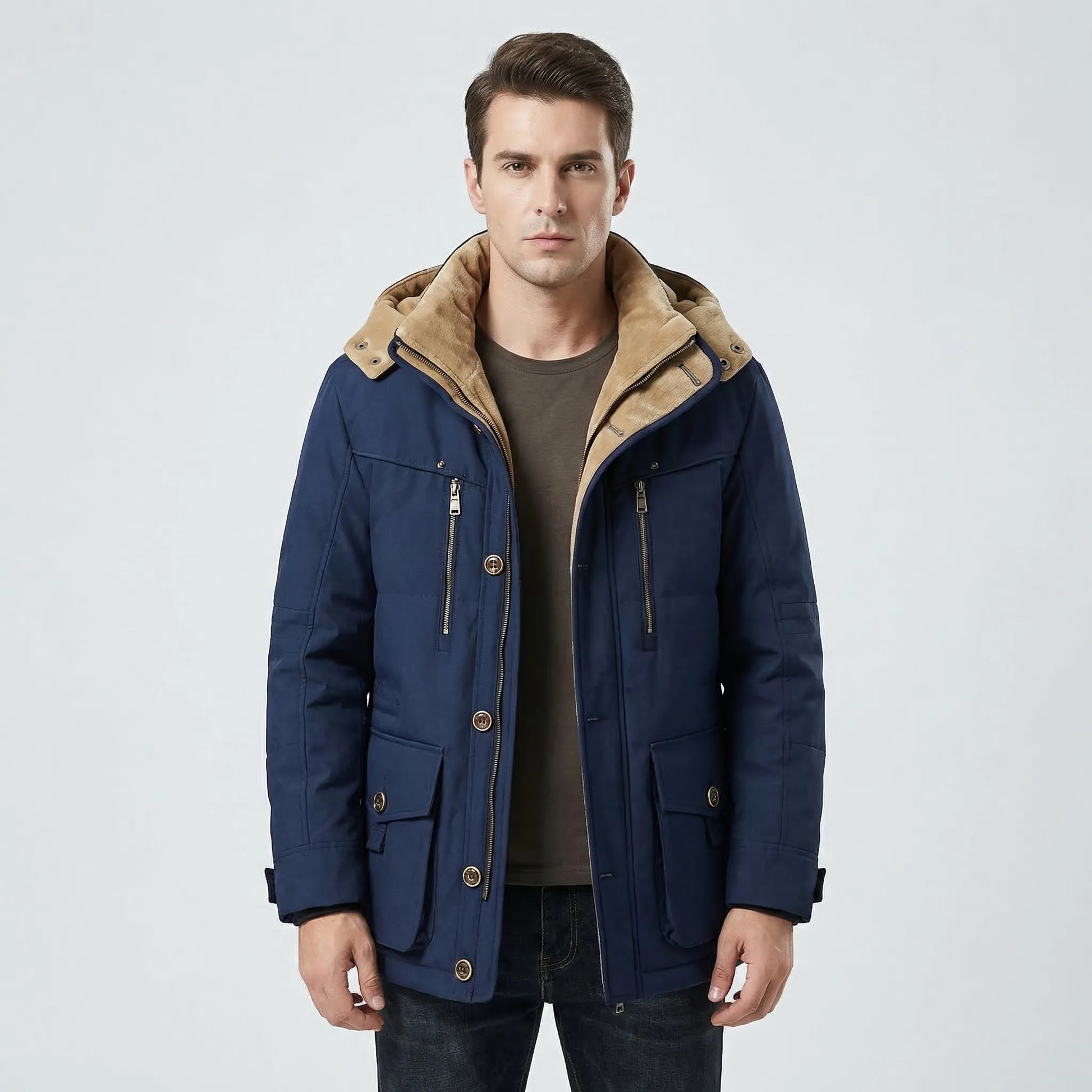 Hooded Fleece-Lined Winter Jacket - Jimmy