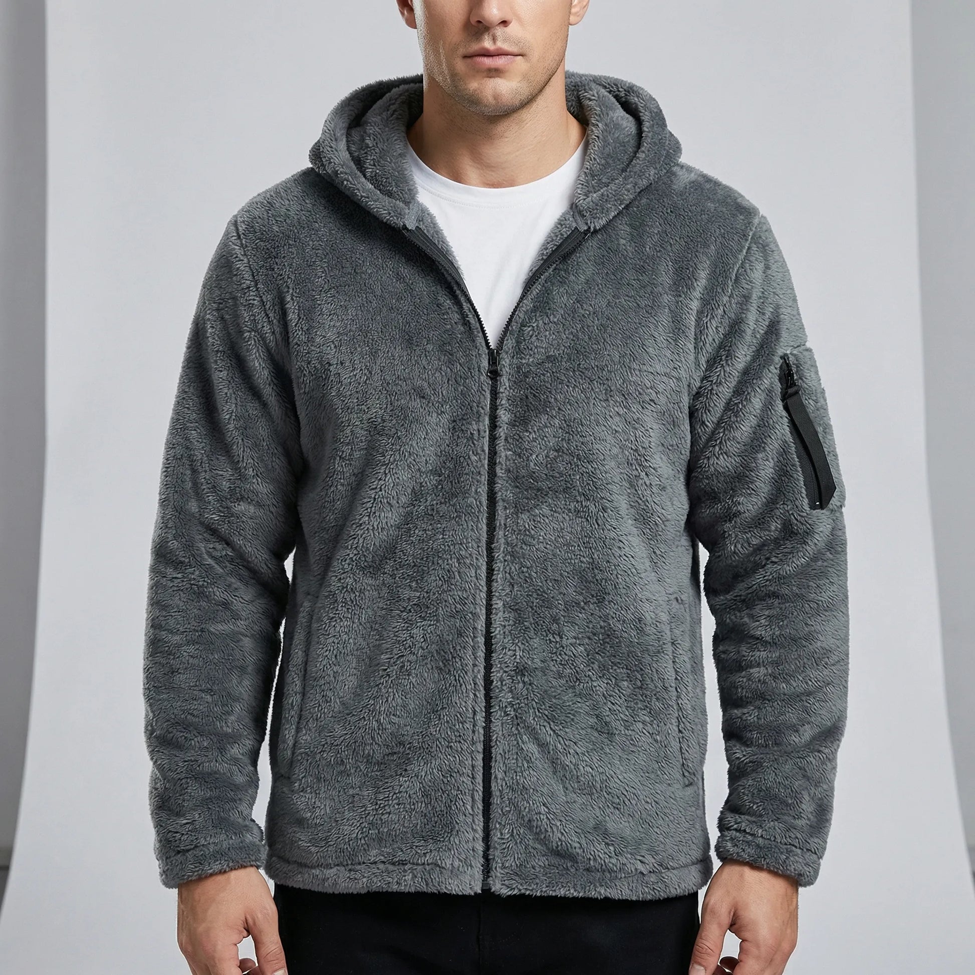 Hooded Jacket With Full Zip - Mick