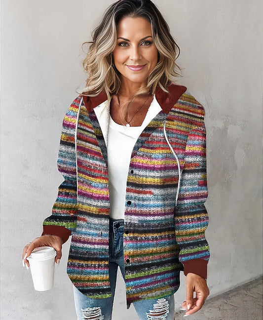 Hooded Knit Cardigan For Women - Shari