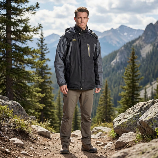 Hooded Two-Tone Outdoor Jacket - Casey