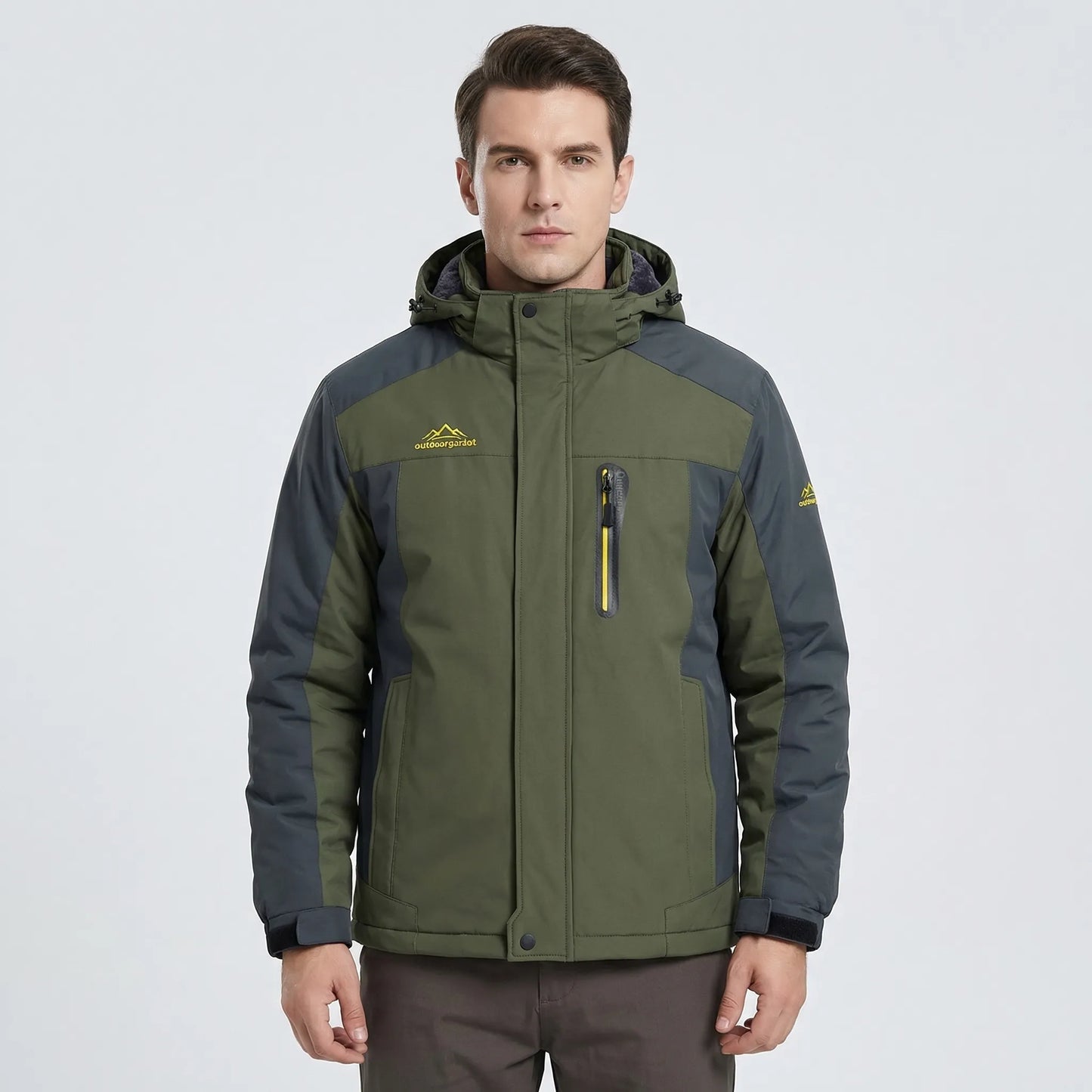 Hooded Two-Tone Outdoor Jacket - Casey
