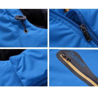 Hooded Two-Tone Outdoor Jacket - Casey