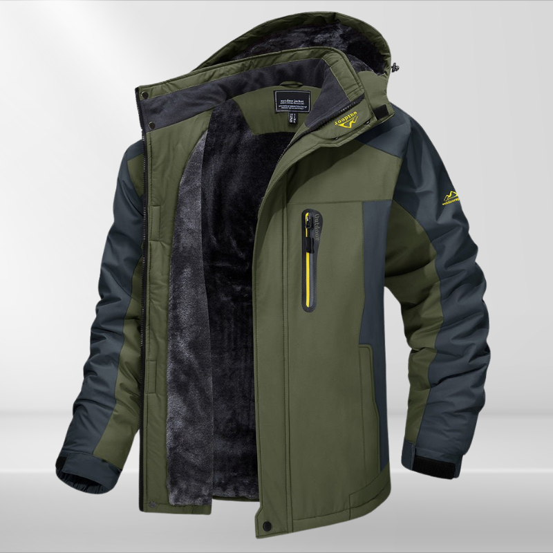 Hooded Two-Tone Outdoor Jacket - Casey